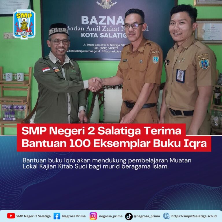 SMP Negeri 2 Salatiga Terima Bantuan 100 Eksemplar Buku Iqra